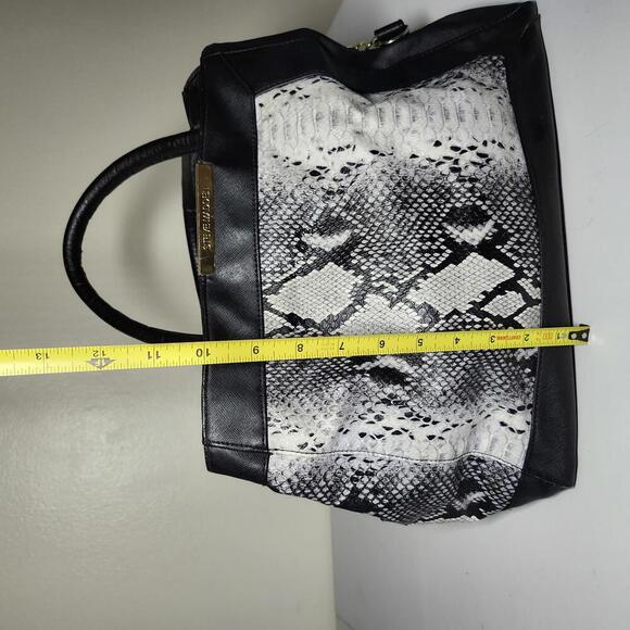 Steve Madden Women's Satchel Bag Black and White Snake Print - Picture 10 of 10